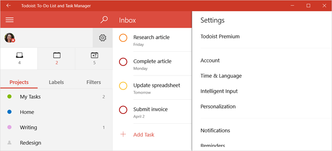 Ako zastaviť prepínanie úloh (a nájsť ten, ktorý si zamilujete) Todoist WindowsApp