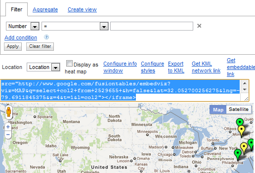 Okamžitá vizualizácia údajov a informácií pomocou fúznych tabuliek Google Fusion12