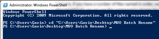 PowerShell Použiť príkaz CD