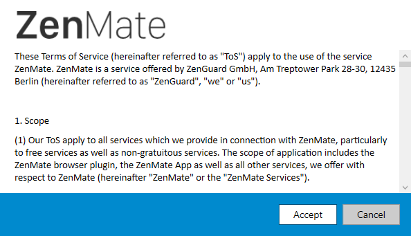 ZenMate VPN recenzia: Rozjímanie o vašom súkromí Podmienky nastavenia ZenMate Review