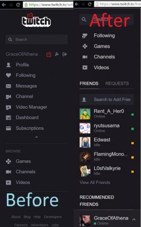 Twitch Friends Panel Change