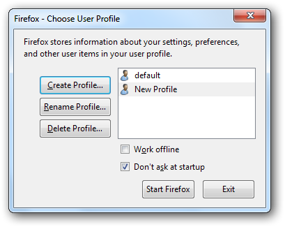 profily firefox